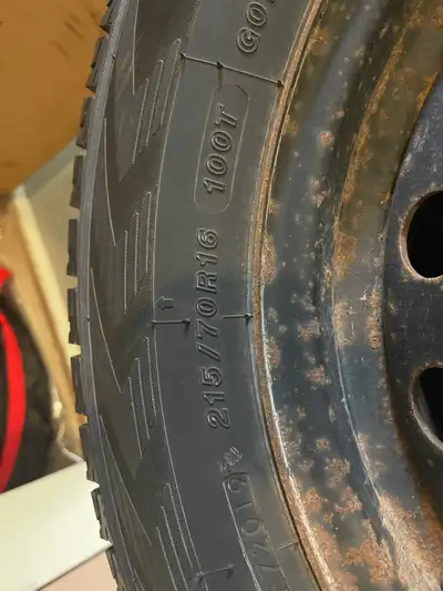 PRICE DROP to $300. Price firm. Yokohama IceGuard winter tires on rims, 215/70R16. Very lightly used...