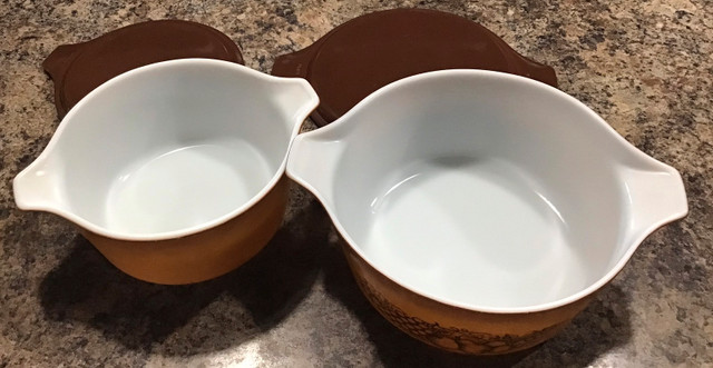 5 vintage Pyres old orchard design bowls, 2 with lids  in Kitchen & Dining Wares in Dartmouth