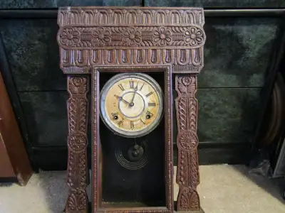 Vintage Ingraham Pendulum Clock ~ 1900, View more