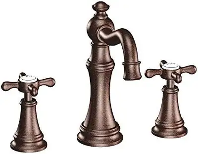 I am selling a brand new sealed in the box Moen Weymouth Oil Rubbed Bronze Two-Handle High Arc Bathr...