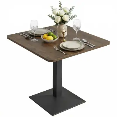 Morden Walnut Wood Grain 28" Square Dining Table, View more