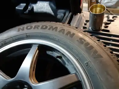 Nordman studded snow tires 235/R65/17 bolt pattern 5X4.5 (5X114 3 mm) Rims alone are valued at $1,00...