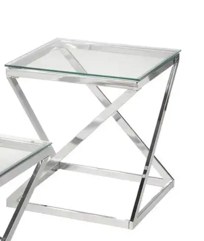 2 Piece Glass Top Table Set, View more