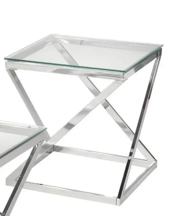 2 Piece Glass Top Table Set in Coffee Tables in Hamilton - Image 2
