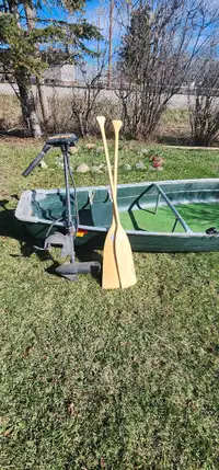 16' Colman canoe with electric motor