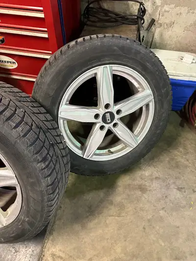 I have a set of 17 inch winter rims and tires for sale 5x114.3 is the stud pattern 56.1 is the Cente...