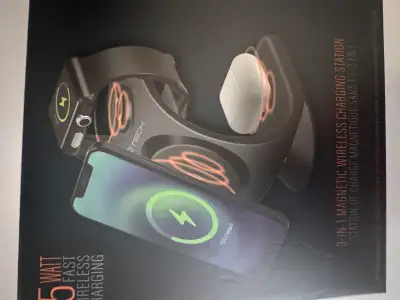 New!! GTech 3-in-1 Magnetic Wireless Charging Station, View more