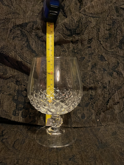 Crystal brandy glasses., View more