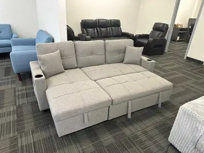 Canapé gris convertible Neuf, View more