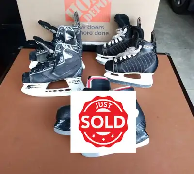 3 Pairs Ice Skates , like new!, View more