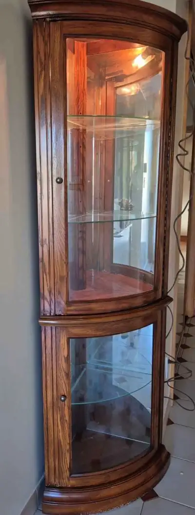 Free delivery used Wooden Corner Curio Cabinet, View more