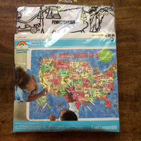 New Map of USA Colour-In / Colouring Tablecloth by Creatology