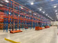 Used pallet racking frames and beams.