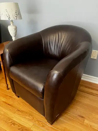 Matching Italsofa (Natuzzi) Genuine Leather Chairs! $485, View more