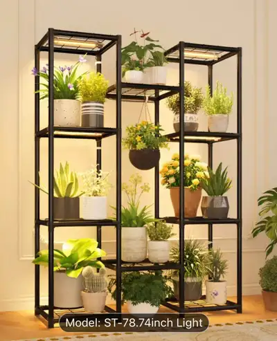 ST-78.74inch Light Plant Stand with Grow Lights, View more