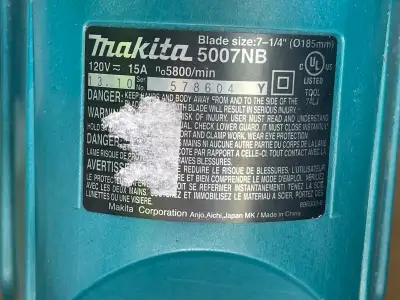 Makita 7-1/4” 5007NB circular saw , View more