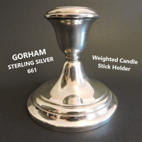 Sterling Silver Items: GORHAM vintage Candlestick Holder + more!