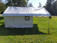 Wall Tent New 10x10 with Covered Porch Frame Extension