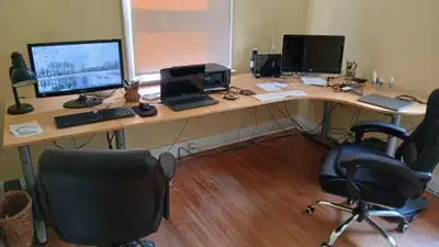 large computer office desk, View more