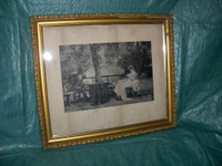 Antique Framed Prints with Antique Glass