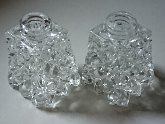 Vintage Crystal Salt & Pepper Shakers with Sterling Silver Lids in Arts & Collectibles in Oshawa / Durham Region - Image 4