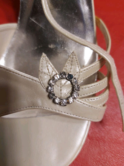 Beige Dressy shoes- high heels- size 10- women, View more