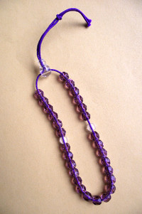 Petit komboloï chapelet grec perles violette