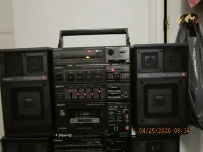 sony fh -5 portable stereo boombox, View more