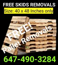 FREE Wood Pallets Removal Disposal Collection Scrap Service Blue