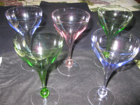 Cocktail Martini Wine Colored glasses