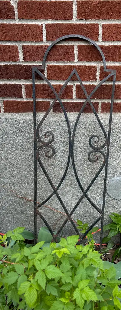 Cast iron decorative shutters. Gardening. Flowers, View more