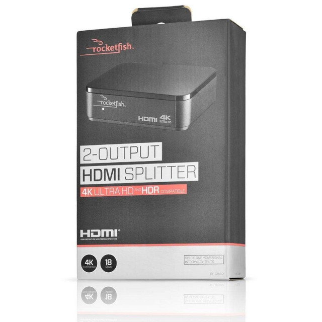 Rocketfish - 2-Output HDMI Splitter - 4K Ultra HD and HDR Compat in Video & TV Accessories in Burnaby/New Westminster - Image 4