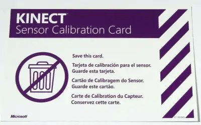 x5 Original Microsoft Xbox 360 Kinect Sensor Calibration Card, View more