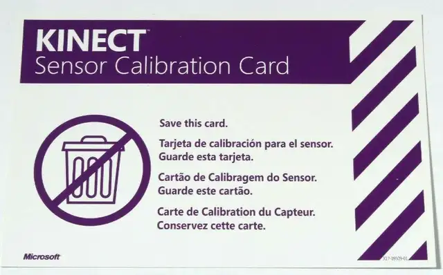 x5 Original Microsoft Xbox 360 Kinect Sensor Calibration Card in Other in City of Montréal - Image 2