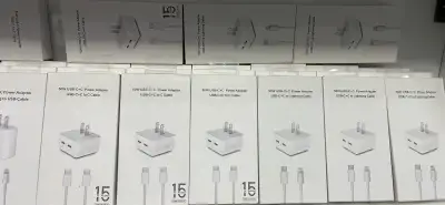 Original charger with cable (50W) for iPhone for Samsung works for all phones. This is a fast charge...