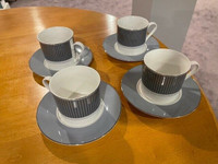 For Sale: Set of Four Whole Home Preferred Tea Cups and Saucers