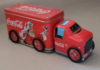 Vintage Coca Cola Collectible Truck with Santa - Storage Tin