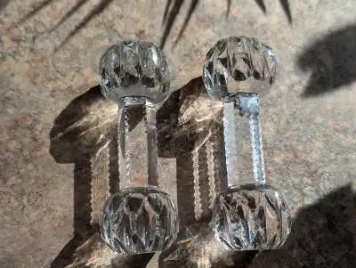Crystal knife rests (set of two) - pinwheel pattern, View more