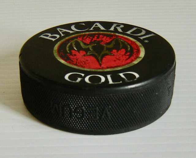 Bacardi Gold Sponsor Official Hockey Puck Vegum Mfg Slovakia in Hockey in City of Toronto - Image 2