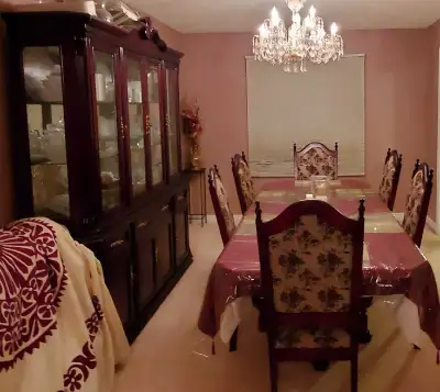 Wood Dining Table set with Hutch & Buffet - FREE, View more