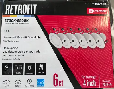 4 inch retrofit led pot lights, View more