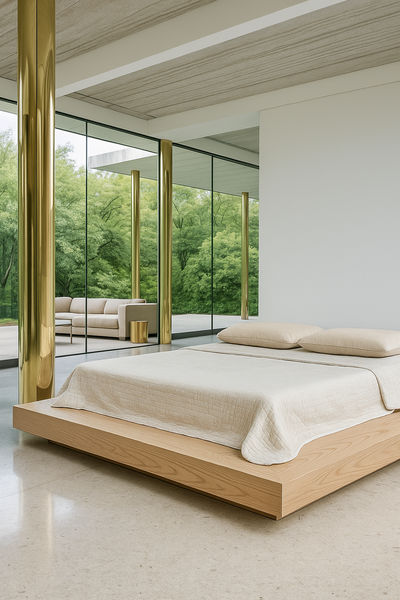 Bring tranquility and craftsmanship into your bedroom with this Elegant Japanese Style Platform Bedf...