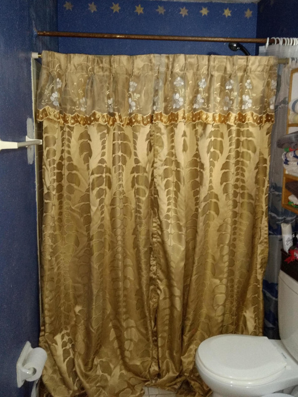 3 Gold Curtains Panels for a Window in Window Treatments in Kingston - Image 2