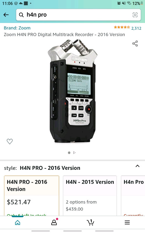 Zoom H4N PRO Digital Multitrack Recorder - 2016 Version

 for sale  