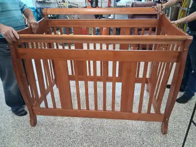 Bassinette en bois transformable en lit double, View more