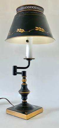 Vintage 1950 Collection Lampe de table Abat-jour en fer peint L