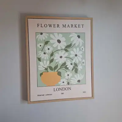 Flower Market London Canvas Wall Art, View more