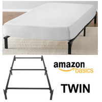 Twin Size Bed- Metal Bed Frame - Strong Support for Box Spring
