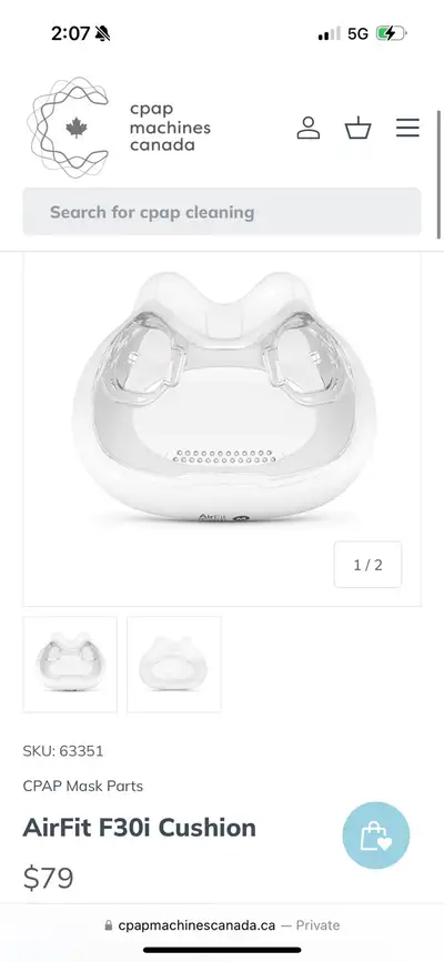 ResMed AirFit F30i Cushion Med, View more