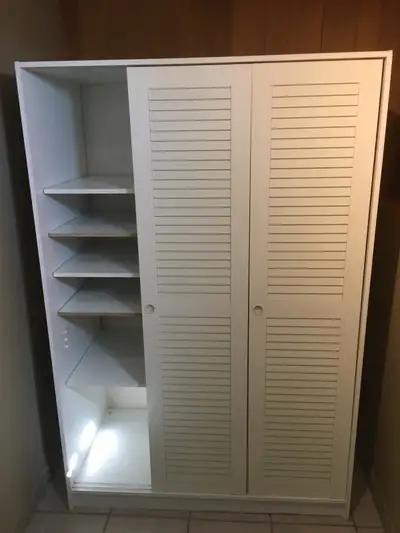 Wardrobe with shelf large white, View more